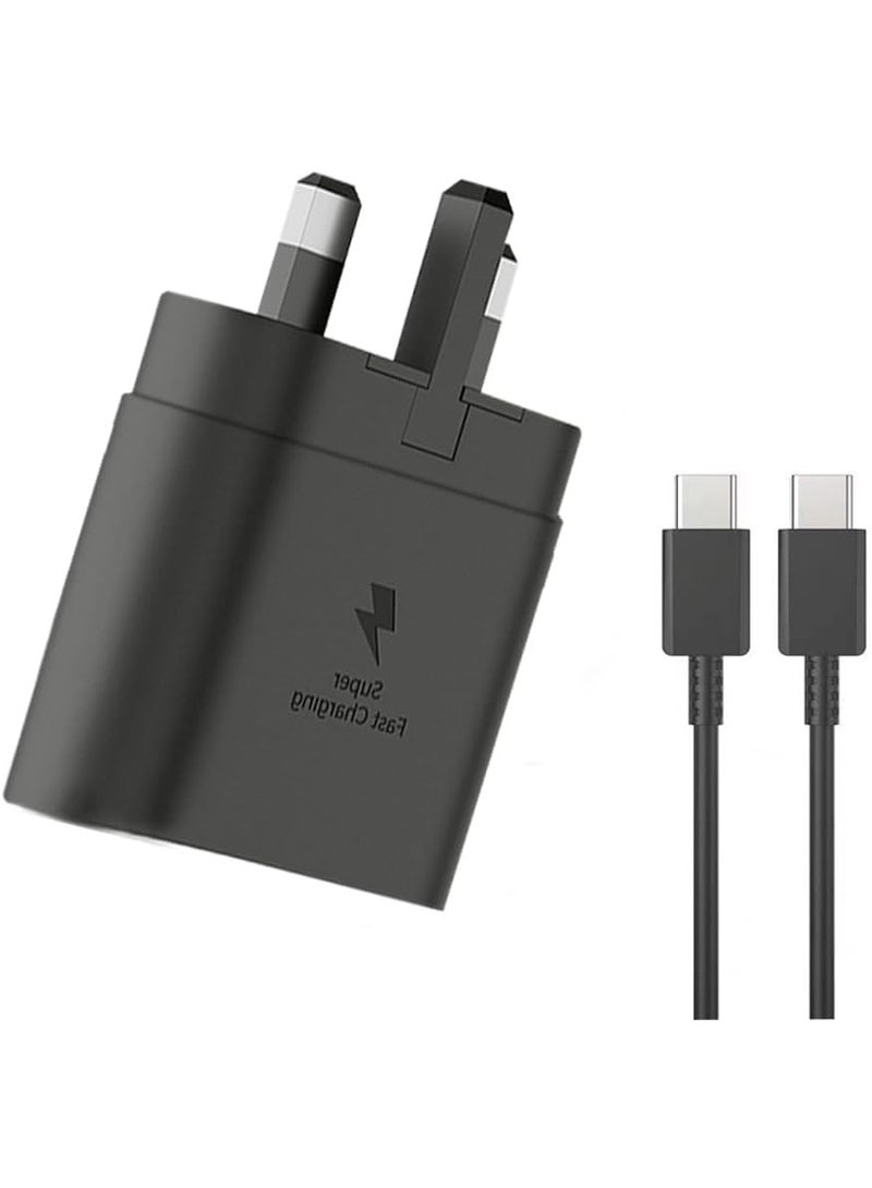 45W Samsung Super Fast Charger for Samsung Galaxy S26 Ultra/S25/S25+/S25 Ultra/S24/S24 Ultra/S23/S23 Ultra/S22/S21/S20/A57/A56/A55/A54/A53/A17/A16/A15/A14/A27/A26/A25/A24/A07/A06/A05/A37/A36/A35/A34/M57/M56/M55/M37/M36/M35, USB C Super Fast Charger with 1M USB Type C Charging Cable - Image 1